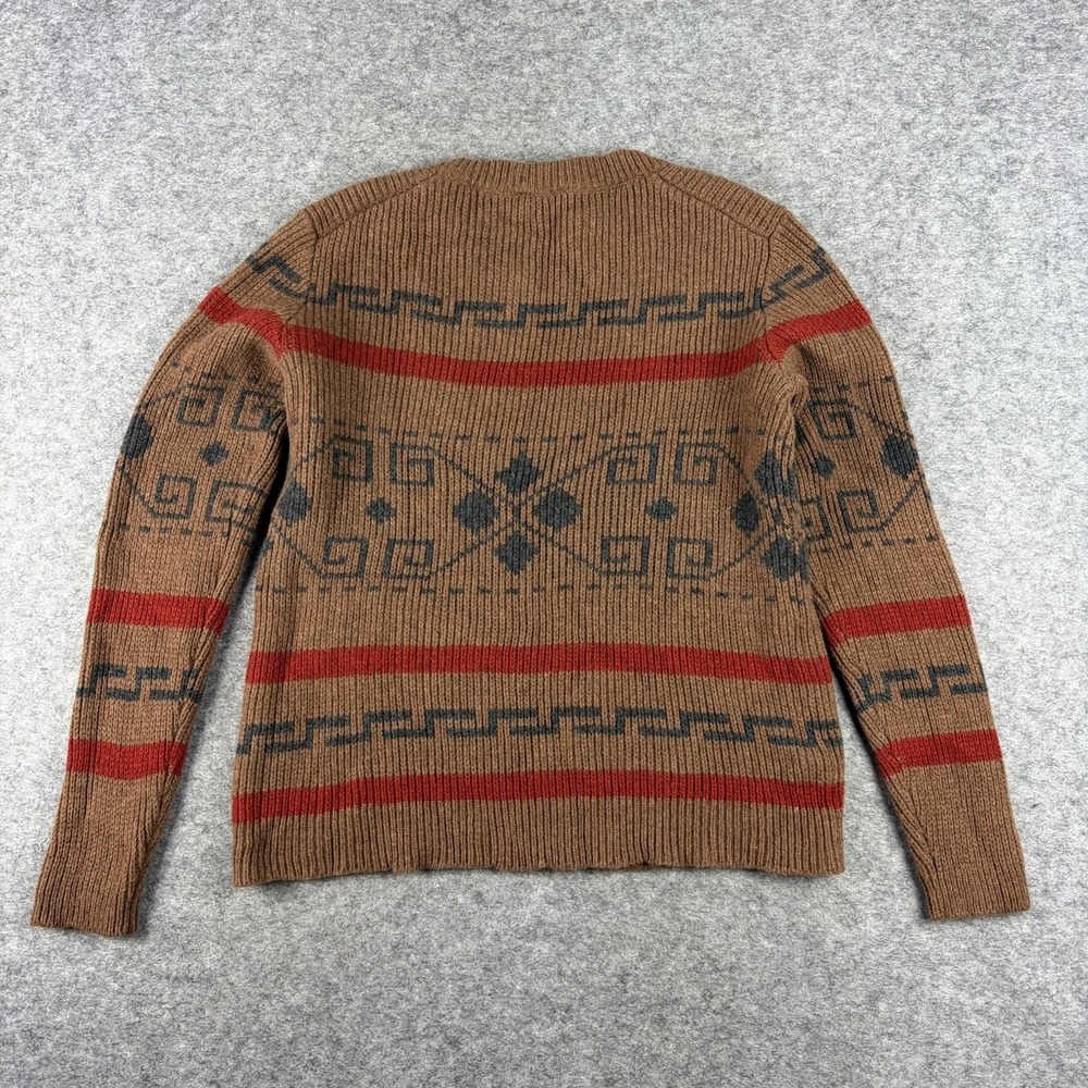 Pendleton Wool Sweater Westerly Southwest Boho Heritage Knit Women's Large Brown - Picture 3 of 8